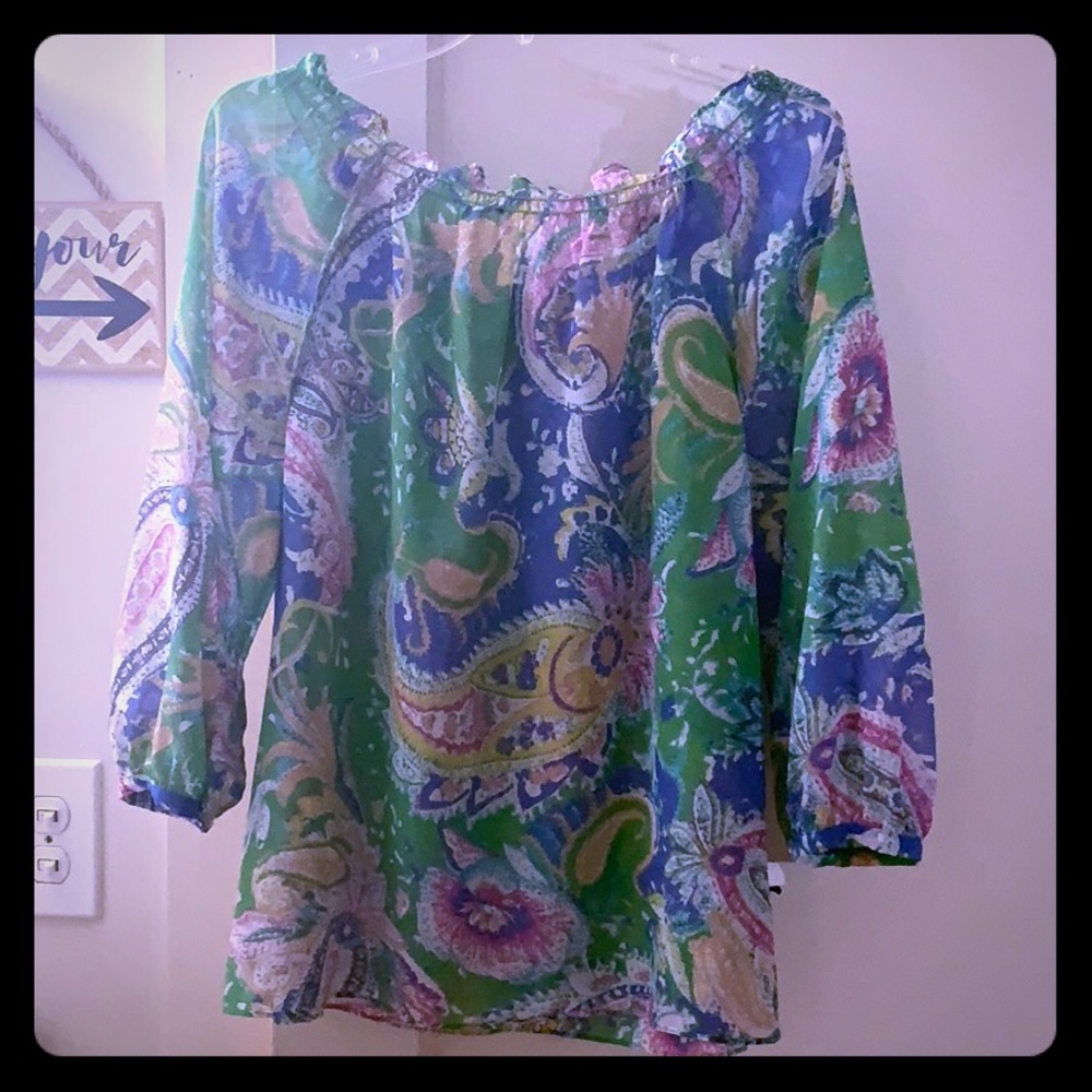 Paisley blouse with many colors